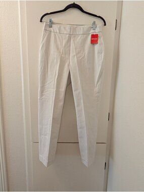Spanx Womens White Slim Fit Ankle Pants With Pockets Size M